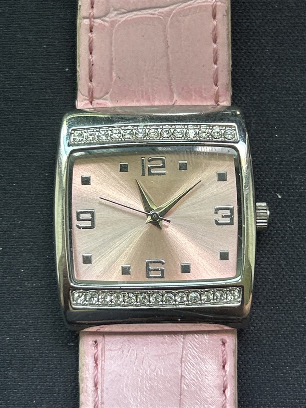 Mary Kay Silver Tone Case Pink Dial And Band Women’s Quartz Watch